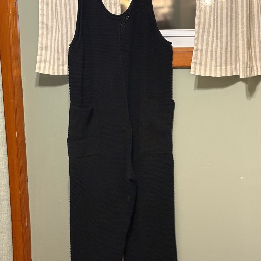 FP Movement by Free People Black Textured Jumpsuit